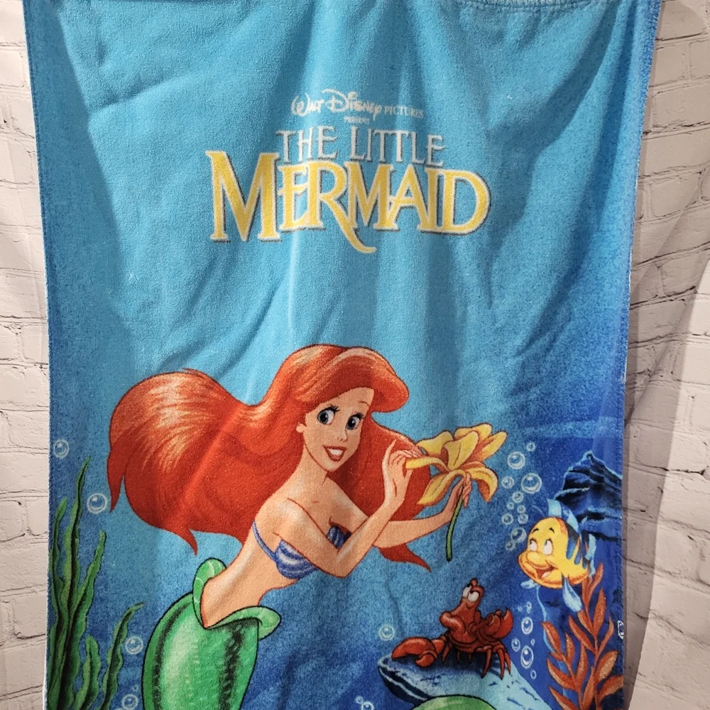 Little Mermaid movie Beach Towel vintage